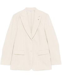 Manuel Ritz - Pinstripe-Pattern Peak-Lapel Jacket - Lyst