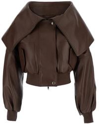 Balenciaga - Exaggerated-Collar Leather Jacket - Lyst