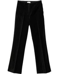 forte_forte - Velvet-Finish Trousers - Lyst