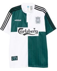 adidas - Liverpool Fc Three-Stripe Panelled T-Shirt - Lyst