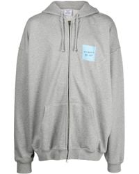 Vetements - Logo-print Zip-up Hoodie - Lyst