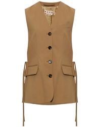 Marni - V-Neck Button-Fastening Vest - Lyst