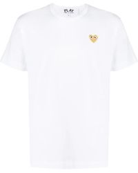 COMME DES GARÇONS PLAY - T216 Gold Heart T-shirt - Lyst