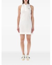 Lacoste - Robe Courte Sans Manches À Logo Brodé - Lyst