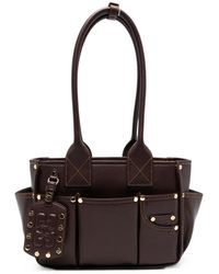 Ganni - Posy Studded Leather Shoulder Bag - Lyst
