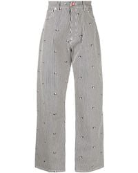 KENZO - Floral-Print Straight-Leg Jeans - Lyst