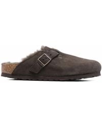 Birkenstock - Mules Boston con borrego - Lyst
