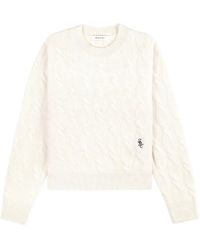 Sporty & Rich - Src Cable-Knit Logo Sweater - Lyst
