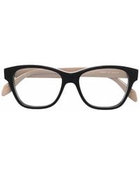 McQueen - Square-Frame Clear Glasses - Lyst