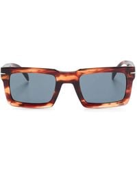 David Beckham - Eckige Sonnenbrille Mit Horneffekt - Lyst