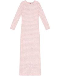 Balenciaga - Robe en tweed à boutonnière au dos - Lyst