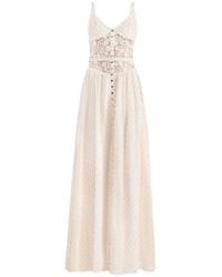 Manière De Voir - Rosie Lace Corset Maxi Dress - Lyst