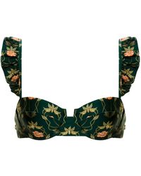 Agua Bendita - Kiwi Esotérico Floral-Print Bikini Top - Lyst
