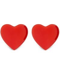 Moschino - Heart-Motif Clip-On Earrings - Lyst
