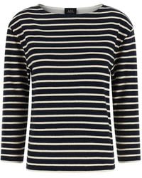 A.P.C. - Gestreepte Trui Met Ronde Hals - Lyst
