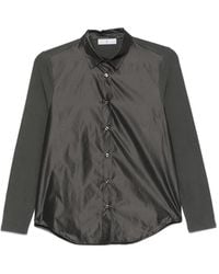 Whyci - Panelled Long-Sleeve Shirt - Lyst
