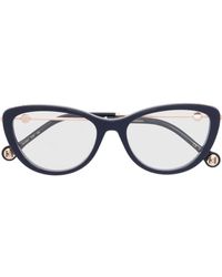Carolina Herrera Brille mit sechseckigem Gestell in Mettallic | Lyst DE