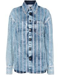 GIUSEPPE DI MORABITO - Camicia Denim Con Decorazione Di Cristalli - Lyst