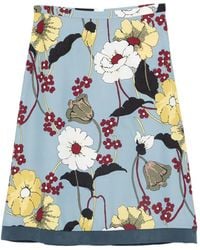 Marni - Floral-Print Midi Skirt - Lyst