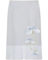 Givenchy - Floral-Print Midi Skirt - Lyst