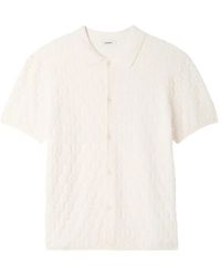Sandro - Jacquard-Knit Short-Sleeve Cardigan - Lyst
