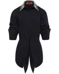 Simon Miller - Embellished-Loch Button-Up Shirt - Lyst
