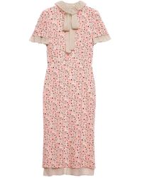 Prada - Georgette-Kleid mit Print - Lyst