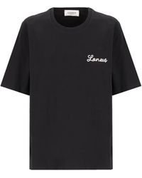 Laneus - T-Shirt Met Logo - Lyst