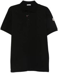 Moncler - Logo Cotton Polo Shirt - Lyst