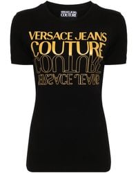 Versace Jeans Couture - Camiseta Con Logo Upside Down - Lyst