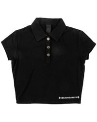 Chrome Hearts - Embroidered Cropped Polo Shirt - Lyst