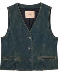Twinset - Denim Gilet - Lyst