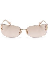 Miu Miu - Logo-Plaque Sunglasses - Lyst