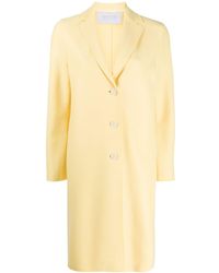 Harris Wharf London Abrigo Cocoon con botones - Amarillo