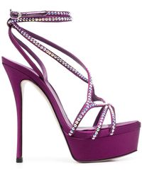 Le Silla - Belen Crystal-embellished Sandals - Lyst