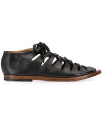 Alberto Fasciani - Lace-Up Leather Gladiator Sandals - Lyst