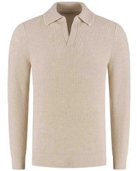 Gran Sasso - Ribbed-Knit Polo-Collar Jumper - Lyst