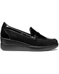 Geox - Stardust Panelled Wedge Loafers - Lyst