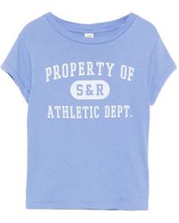 Sporty & Rich - Logo-Print Short-Sleeved T-Shirt - Lyst