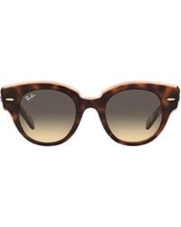 Ray-Ban - Sonnenbrille Mit Rundem Gestell - Lyst