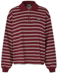 ROTATE BIRGER CHRISTENSEN - Striped Long-Sleeve Polo Shirt - Lyst