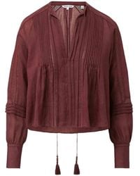 Veronica Beard - Sawyer Pintuck-Pleated Tassel-Tie Blouse - Lyst
