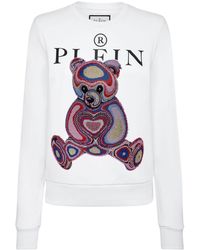 Philipp Plein - Logo-print Cotton Blend Sweatshirt - Lyst