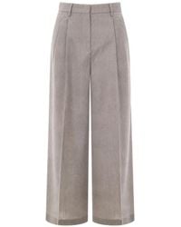Max Mara - Pleated Virgin-Wool Trousers - Lyst