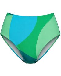 Seafolly - Geometric-Print Bikini Bottoms - Lyst