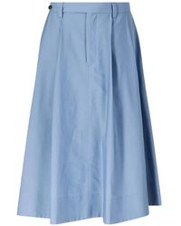 Brunello Cucinelli - Pleated A-Line Midi Skirt - Lyst