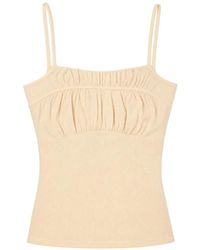 Reformation - Neela Ruched Knit Top - Lyst