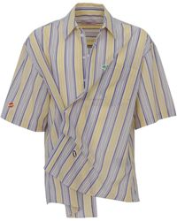 Martine Rose - Camicia Asimmetrica A Righe - Lyst