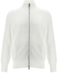 Brunello Cucinelli - Cardigan Mit Reißverschluss - Lyst