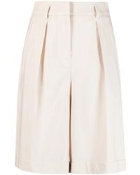 Lorena Antoniazzi - Pleat-Detail Knee-Length Shorts - Lyst
